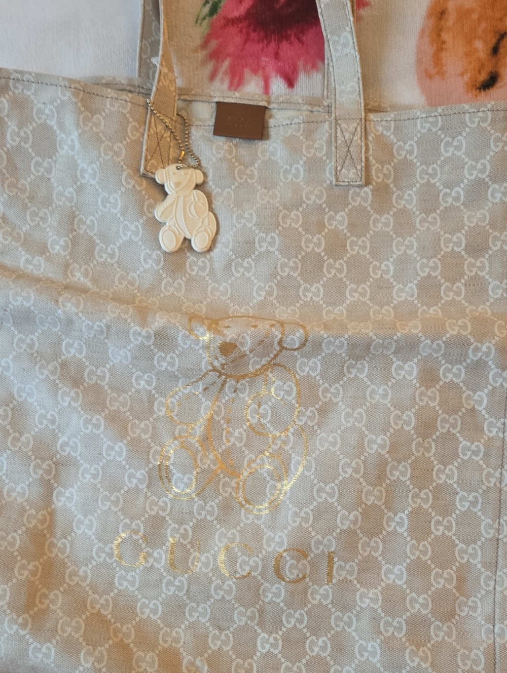 Gucci Teddy Bear Rare Tote Bag.